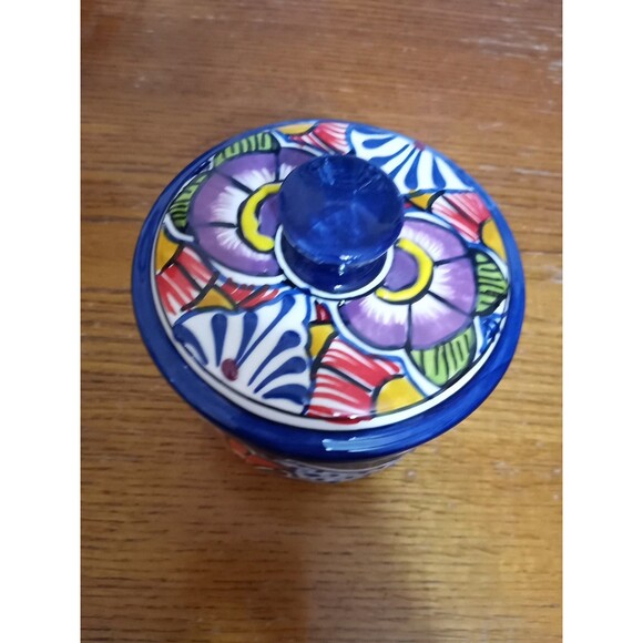 Serving Set~Chips & Dip/Appetizers/Toppings~Floral~Made In Mexico~Lead Free - Picture 13 of 14